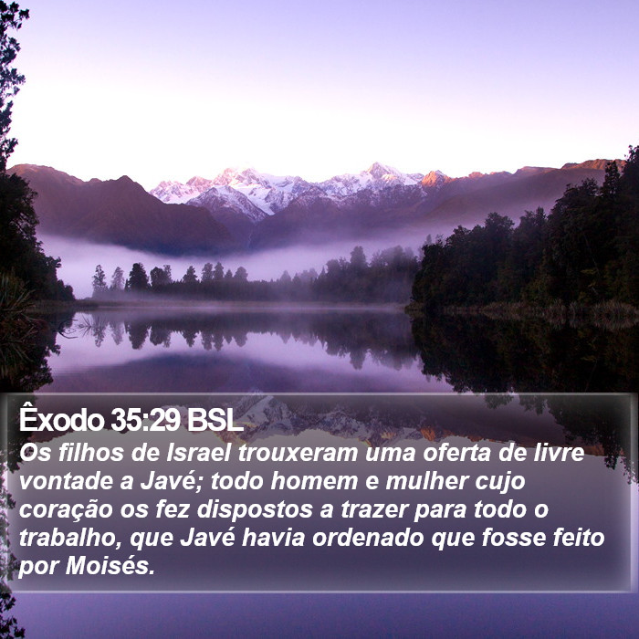 Êxodo 35:29 BSL Bible Study