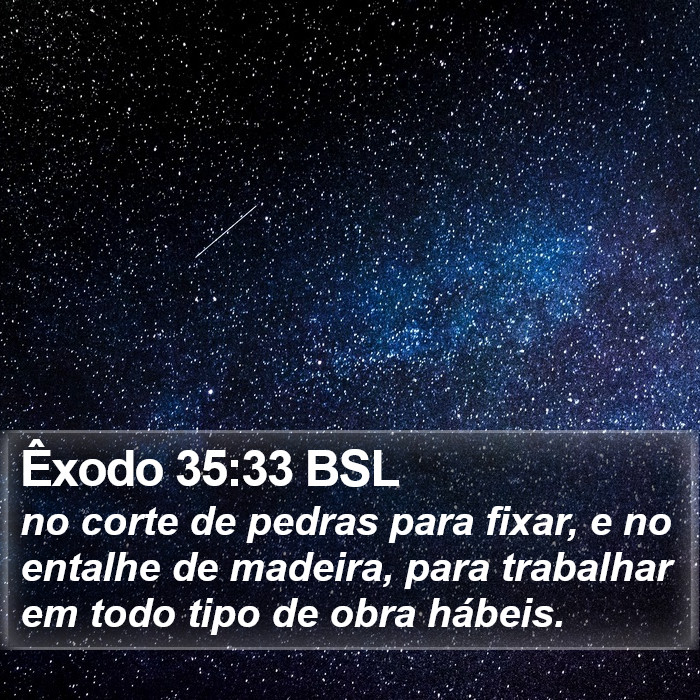 Êxodo 35:33 BSL Bible Study