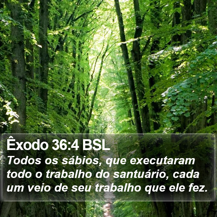 Êxodo 36:4 BSL Bible Study