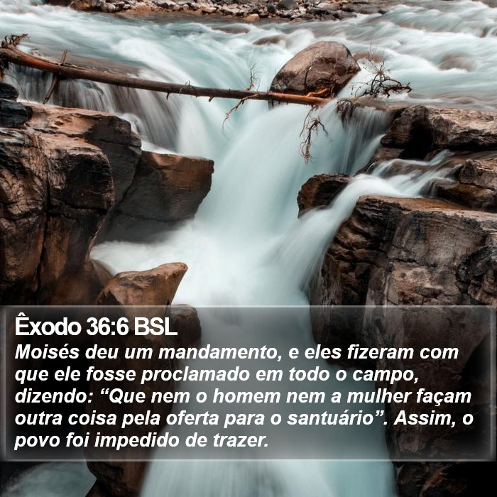 Êxodo 36:6 BSL Bible Study