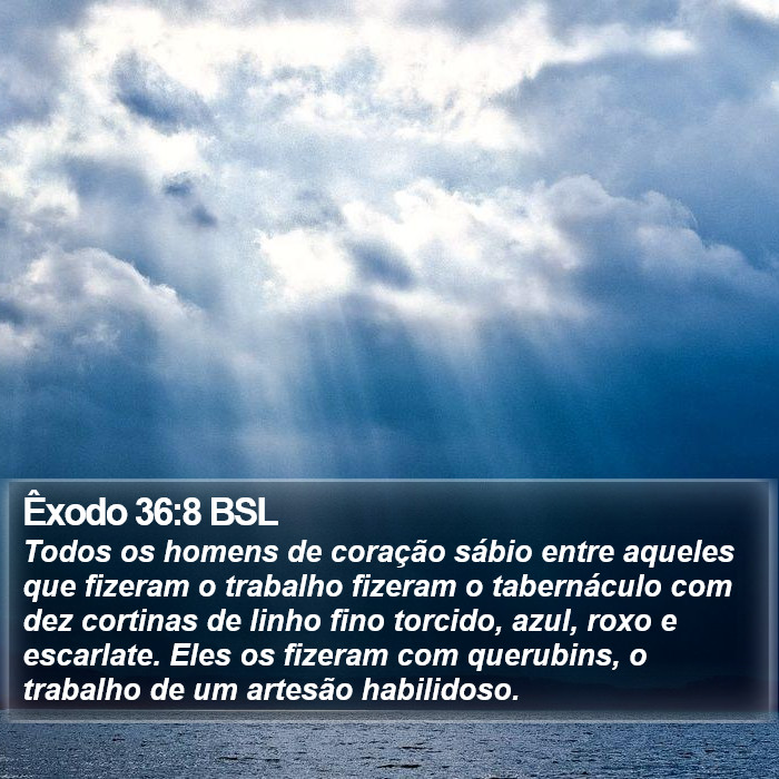 Êxodo 36:8 BSL Bible Study