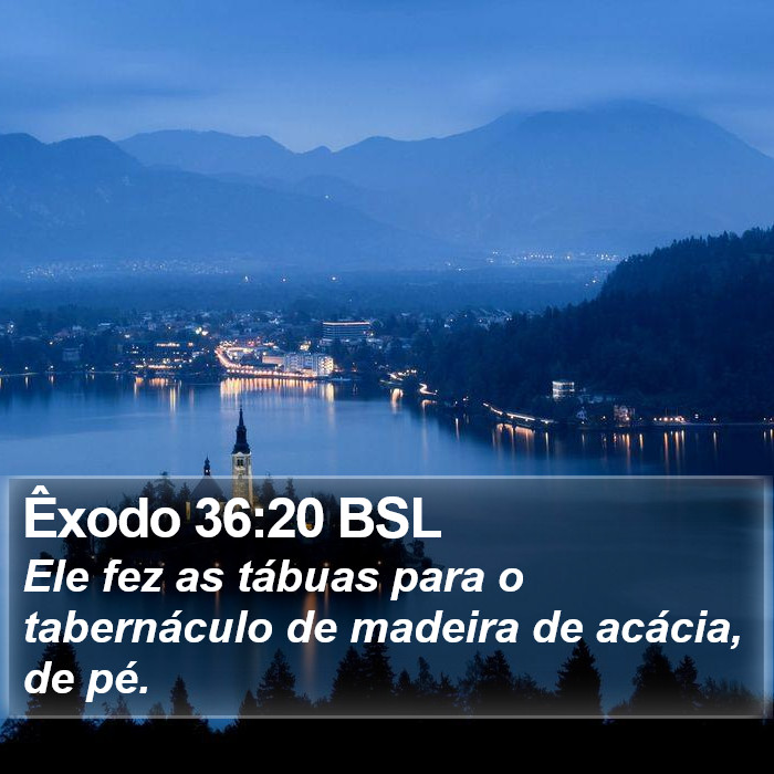 Êxodo 36:20 BSL Bible Study