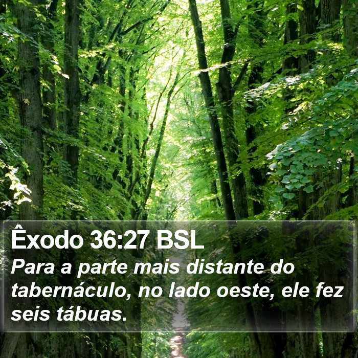 Êxodo 36:27 BSL Bible Study