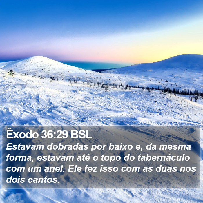 Êxodo 36:29 BSL Bible Study