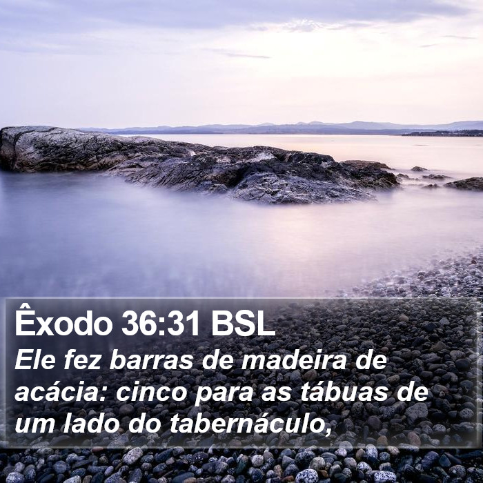 Êxodo 36:31 BSL Bible Study