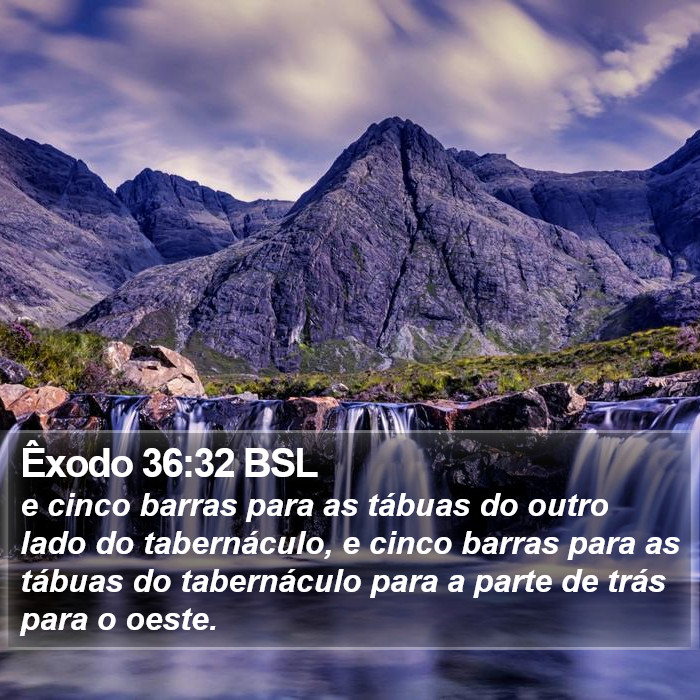 Êxodo 36:32 BSL Bible Study
