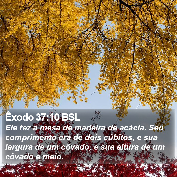 Êxodo 37:10 BSL Bible Study