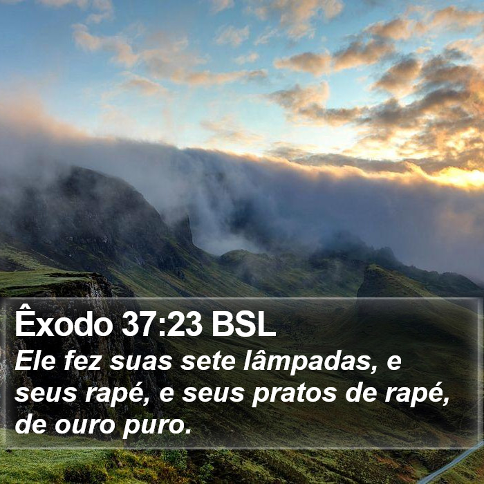 Êxodo 37:23 BSL Bible Study