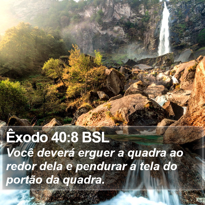 Êxodo 40:8 BSL Bible Study