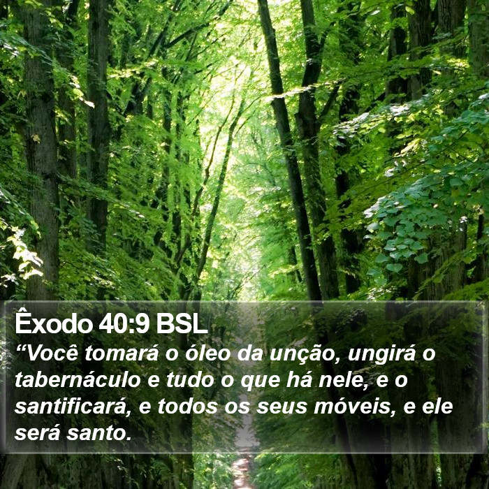 Êxodo 40:9 BSL Bible Study