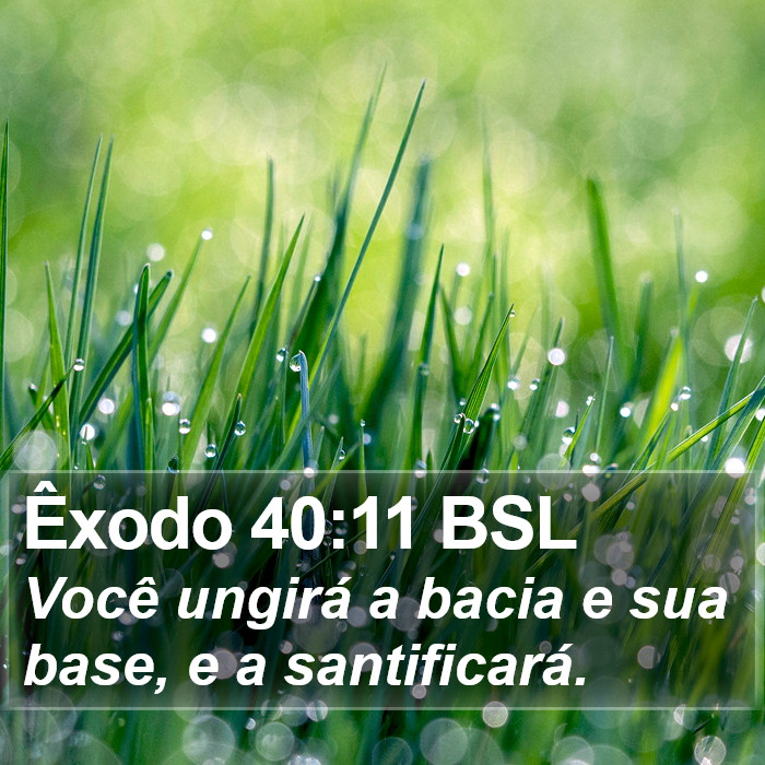Êxodo 40:11 BSL Bible Study