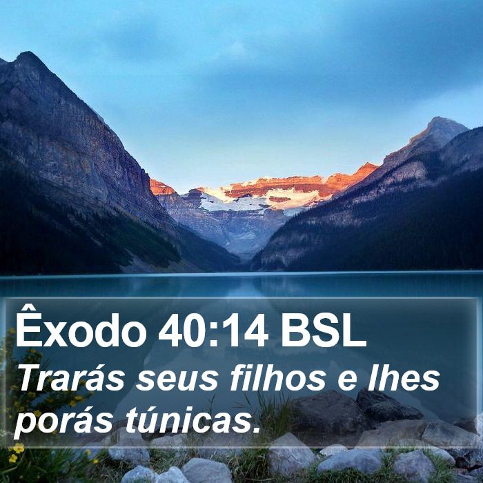 Êxodo 40:14 BSL Bible Study