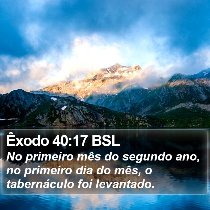 Êxodo 40:17 BSL Bible Study