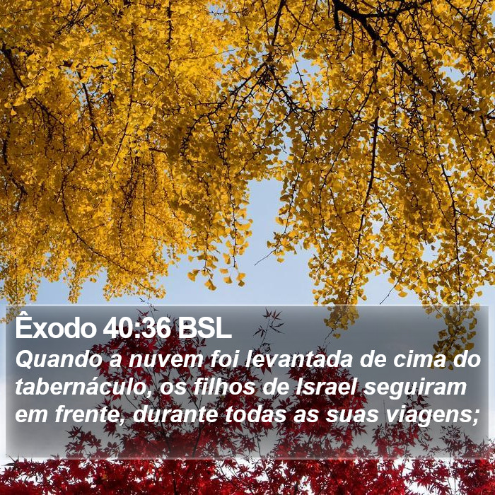 Êxodo 40:36 BSL Bible Study