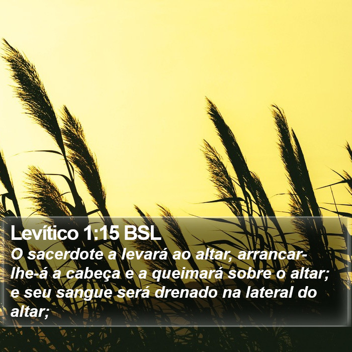 Levítico 1:15 BSL Bible Study