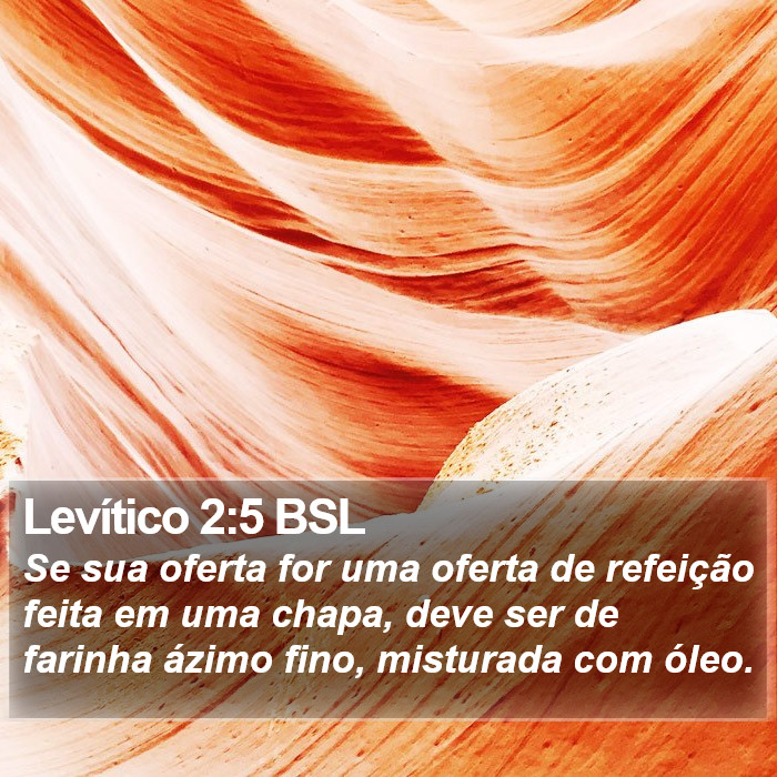 Levítico 2:5 BSL Bible Study