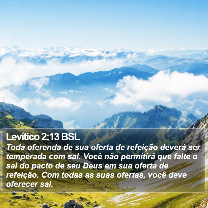 Levítico 2:13 BSL Bible Study