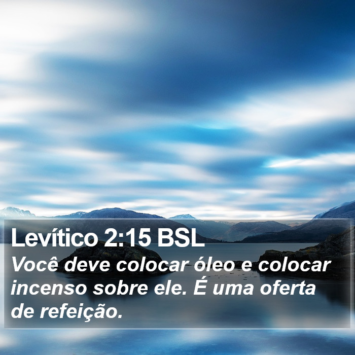 Levítico 2:15 BSL Bible Study