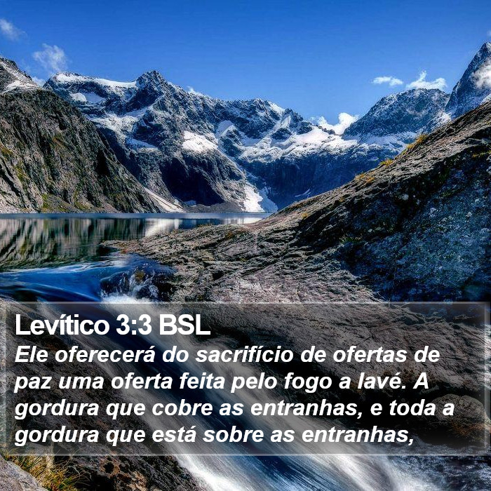 Levítico 3:3 BSL Bible Study