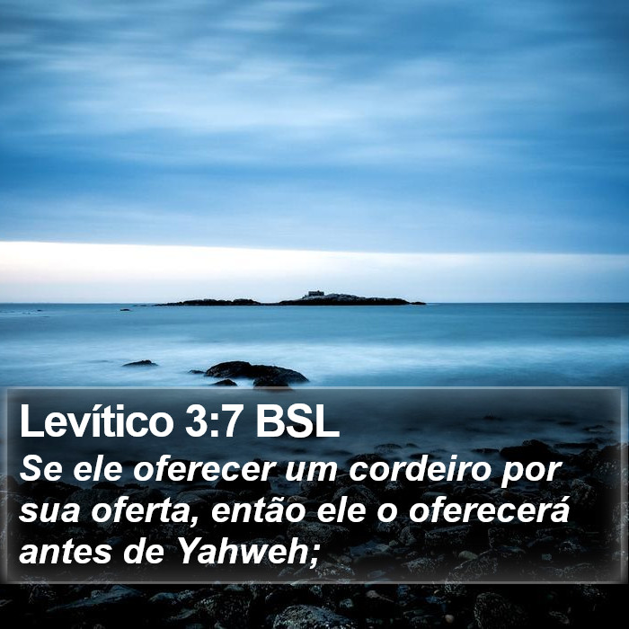 Levítico 3:7 BSL Bible Study