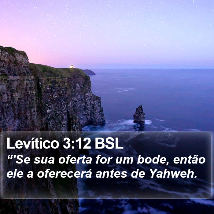 Levítico 3:12 BSL Bible Study