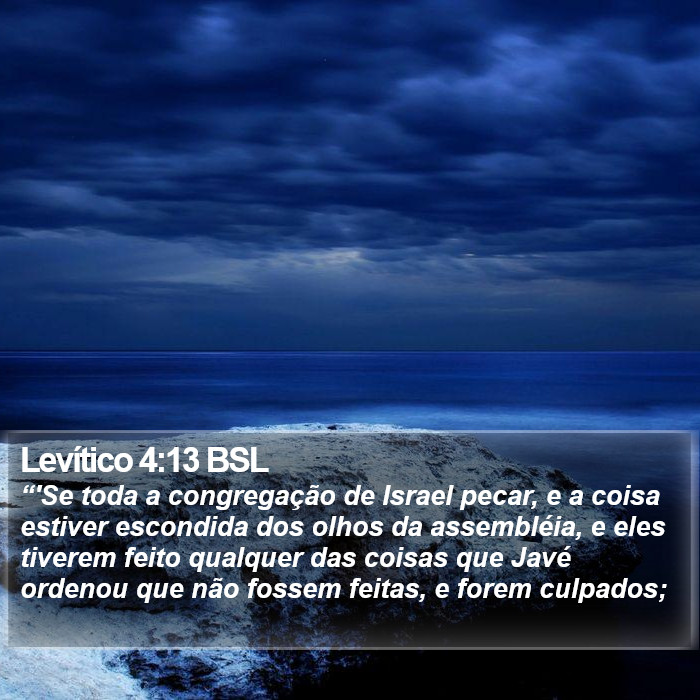 Levítico 4:13 BSL Bible Study