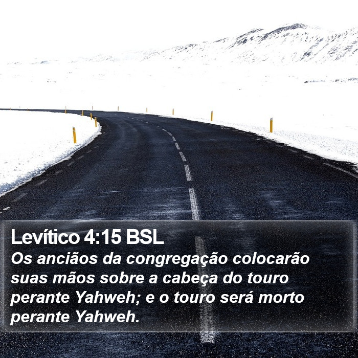 Levítico 4:15 BSL Bible Study