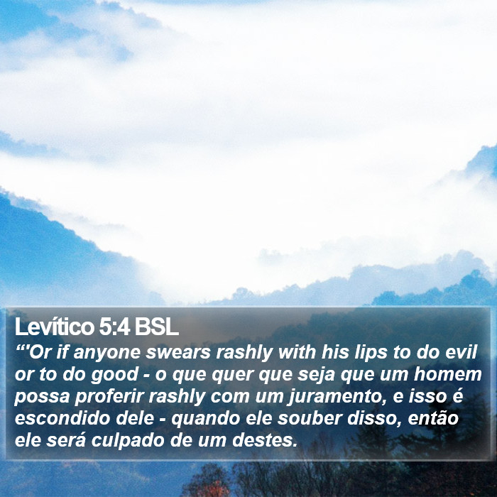 Levítico 5:4 BSL Bible Study