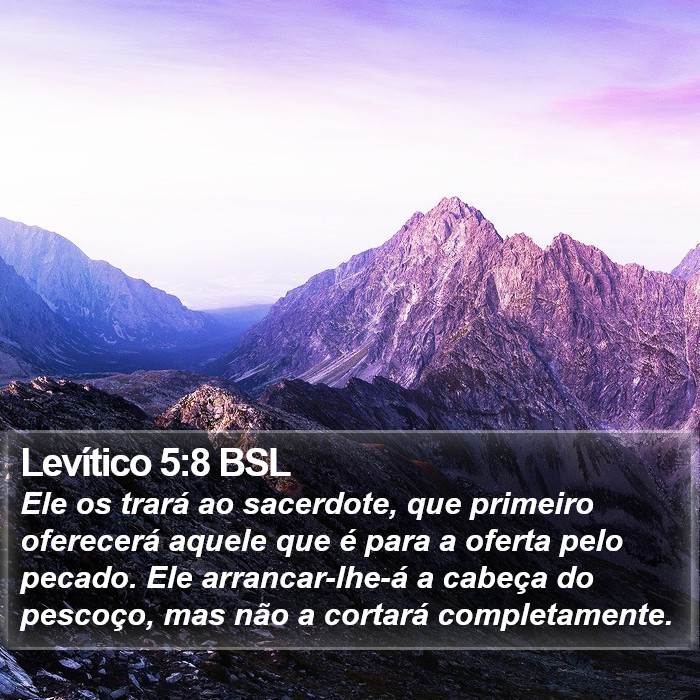 Levítico 5:8 BSL Bible Study