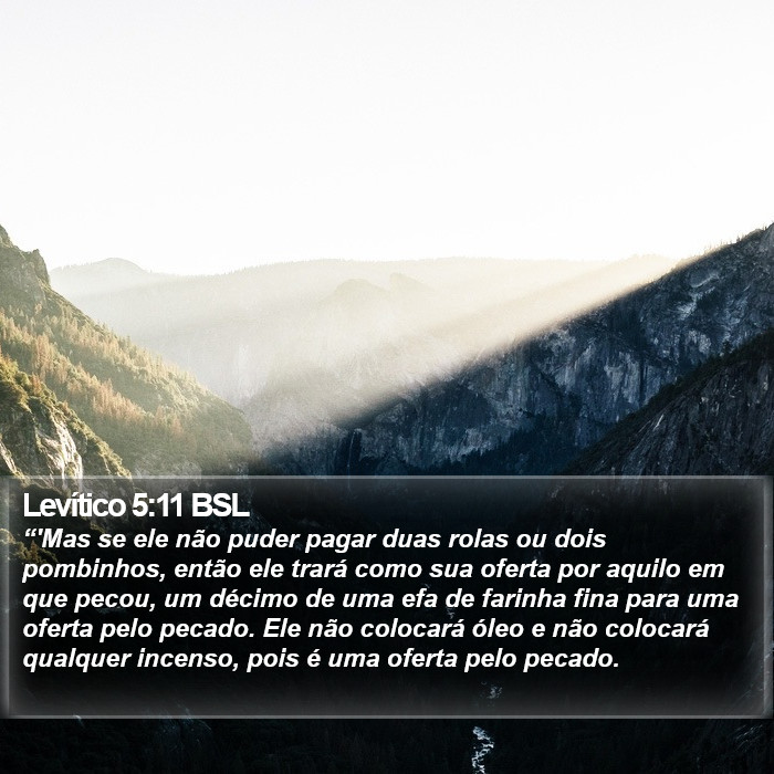 Levítico 5:11 BSL Bible Study