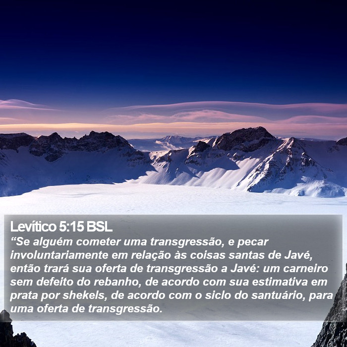 Levítico 5:15 BSL Bible Study