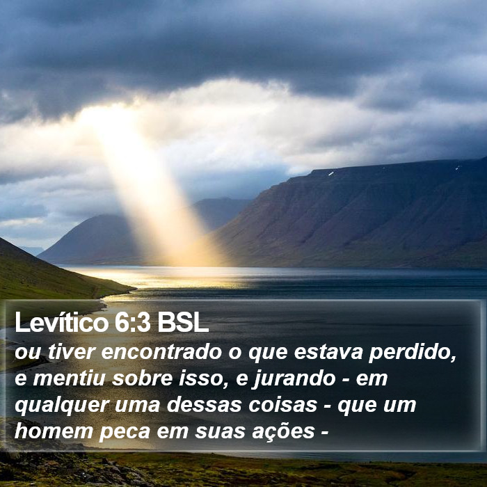 Levítico 6:3 BSL Bible Study