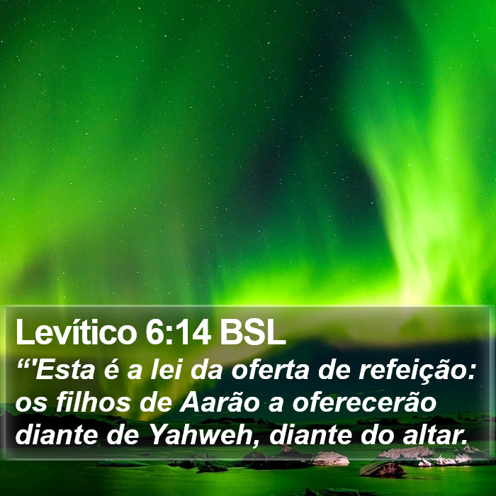 Levítico 6:14 BSL Bible Study