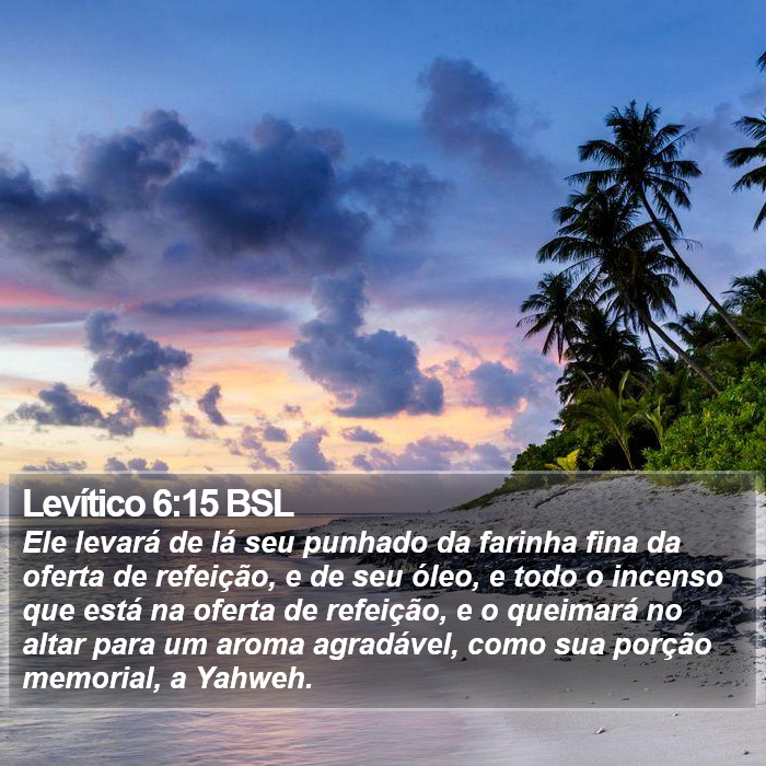 Levítico 6:15 BSL Bible Study