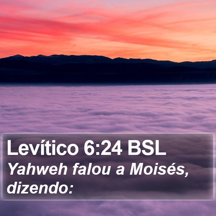 Levítico 6:24 BSL Bible Study