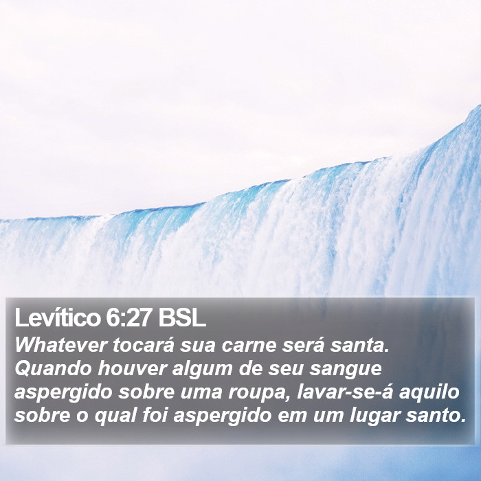 Levítico 6:27 BSL Bible Study