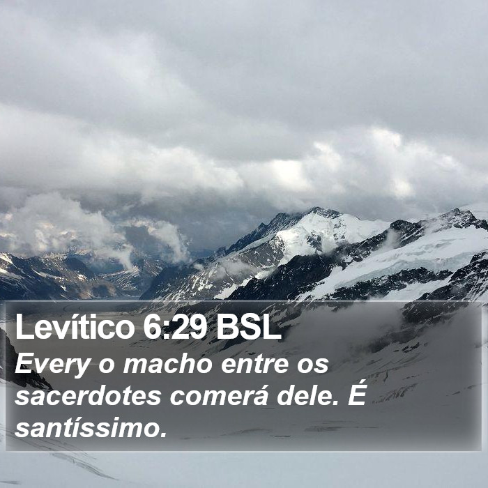 Levítico 6:29 BSL Bible Study