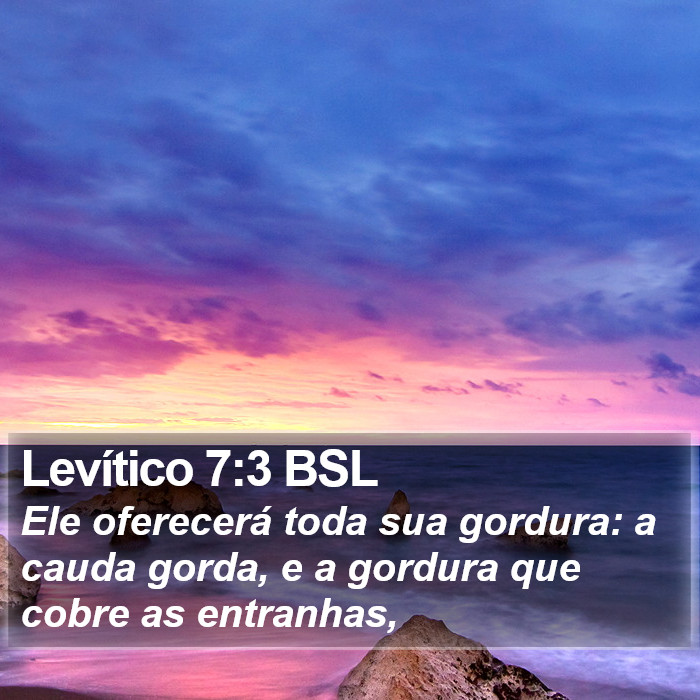 Levítico 7:3 BSL Bible Study