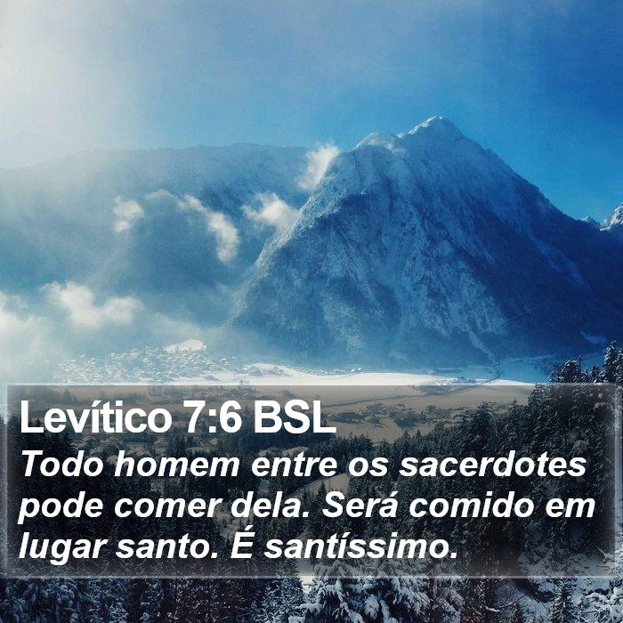 Levítico 7:6 BSL Bible Study