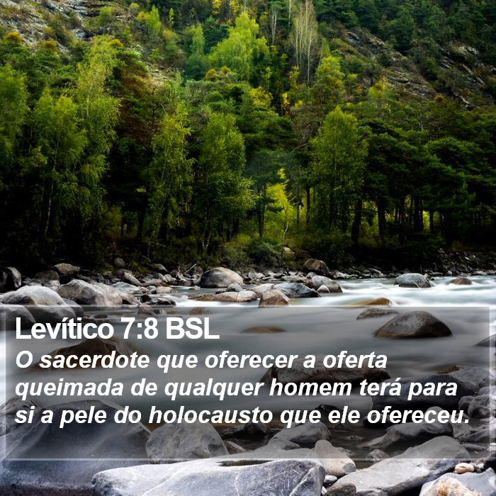 Levítico 7:8 BSL Bible Study