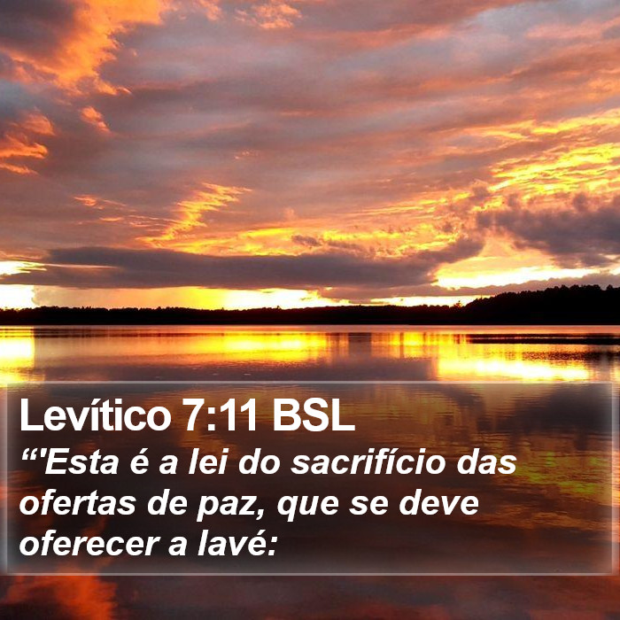 Levítico 7:11 BSL Bible Study