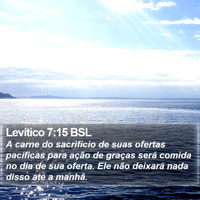 Levítico 7:15 BSL Bible Study