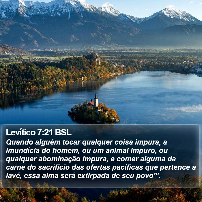 Levítico 7:21 BSL Bible Study