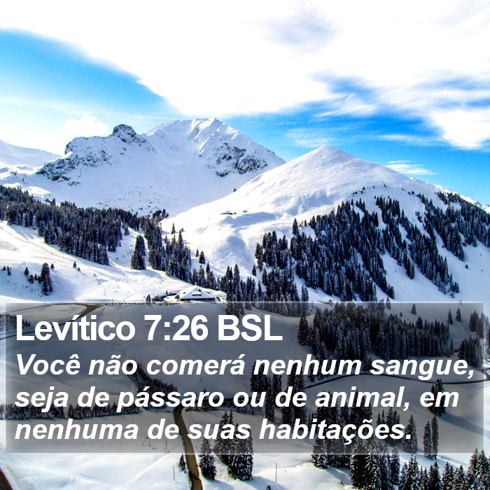 Levítico 7:26 BSL Bible Study