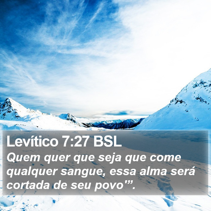 Levítico 7:27 BSL Bible Study