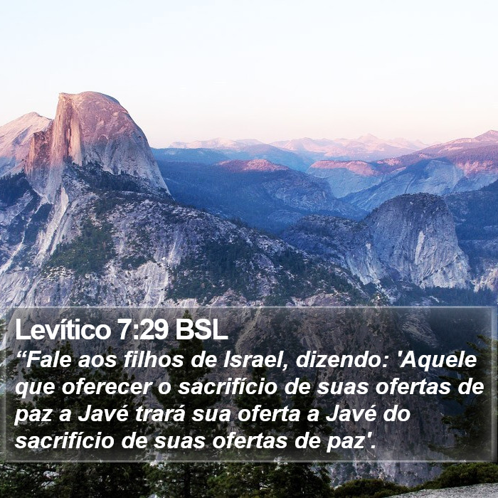 Levítico 7:29 BSL Bible Study