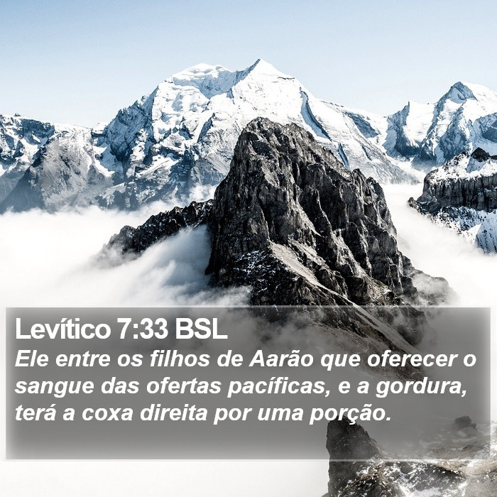 Levítico 7:33 BSL Bible Study