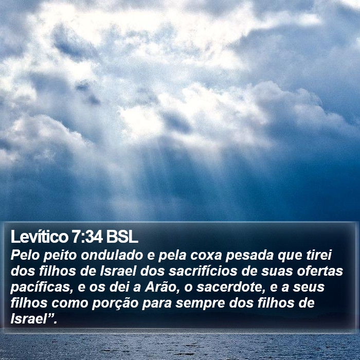 Levítico 7:34 BSL Bible Study
