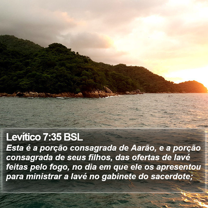 Levítico 7:35 BSL Bible Study