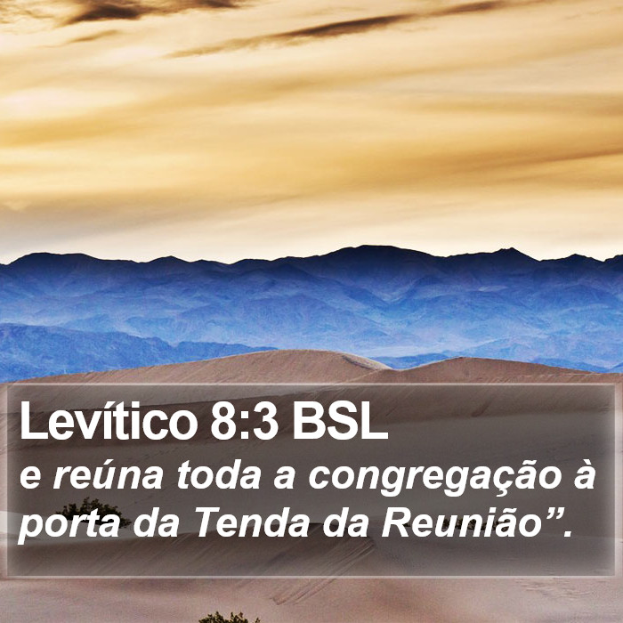 Levítico 8:3 BSL Bible Study